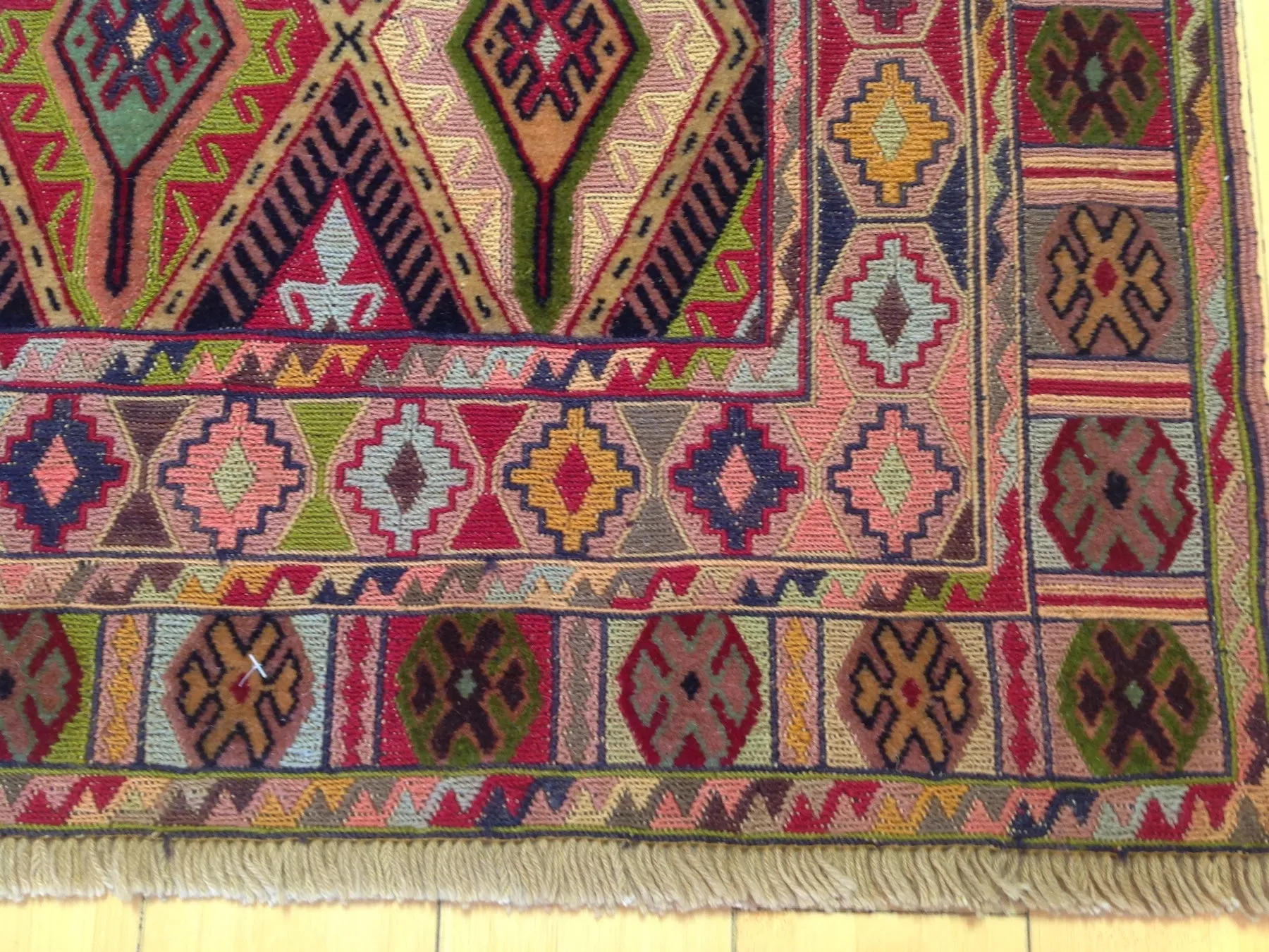 Tribal Handmade Geometric Design Multi-Weave Wool Rug (Size 4.9 X 6.3) Cwral-3108