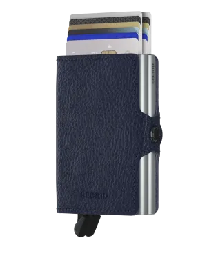 Twinwallet Veg Navy/silver RFID Secure
