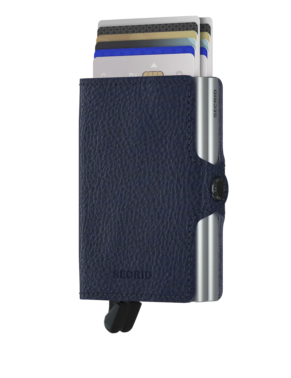 Twinwallet Veg Navy/silver RFID Secure