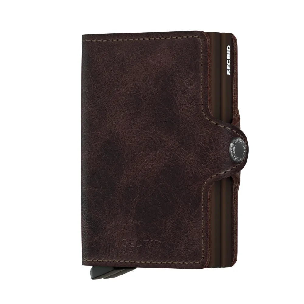 Twinwallet Vintage Chocolate RFID Secure