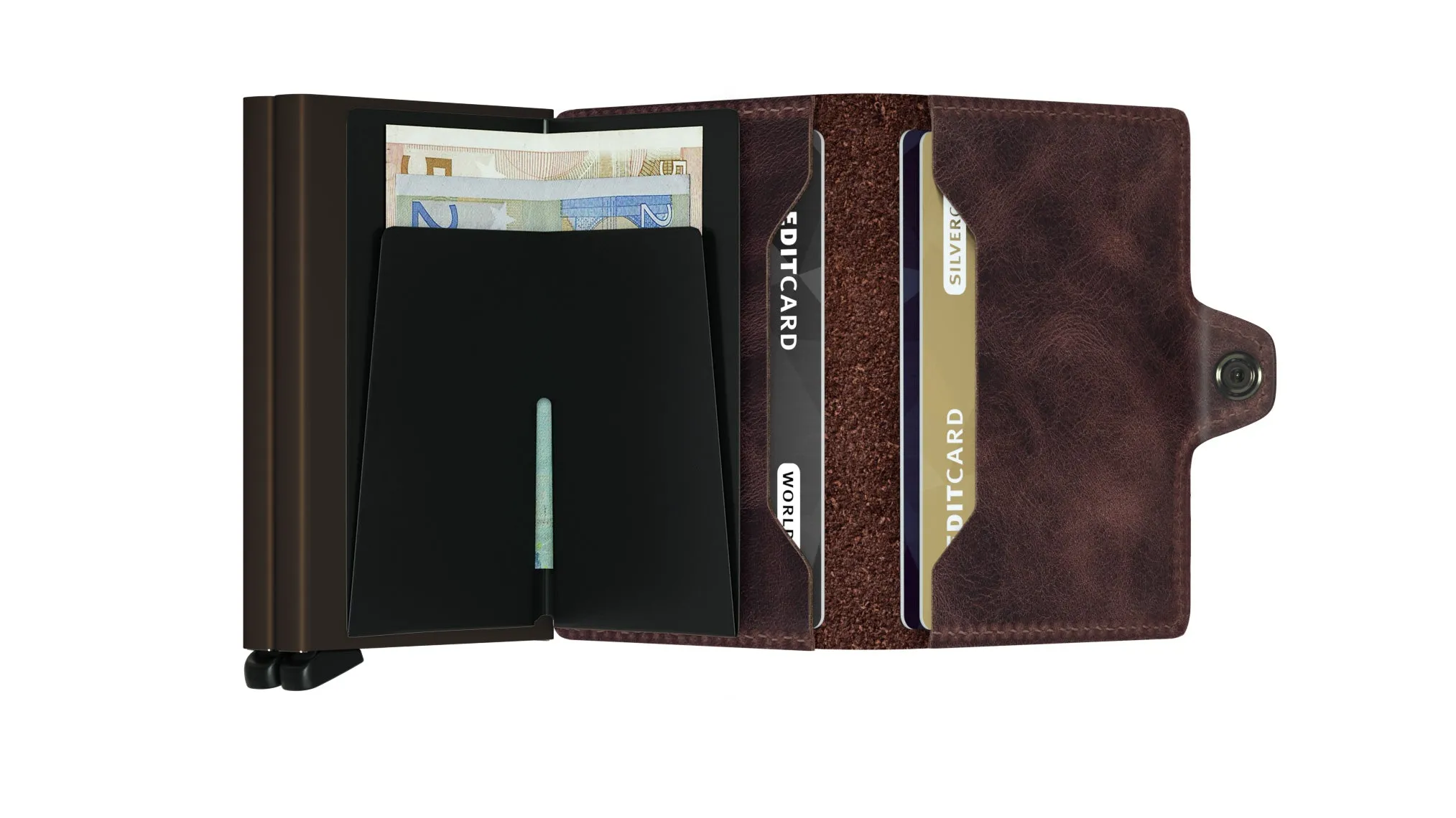 Twinwallet Vintage Chocolate RFID Secure