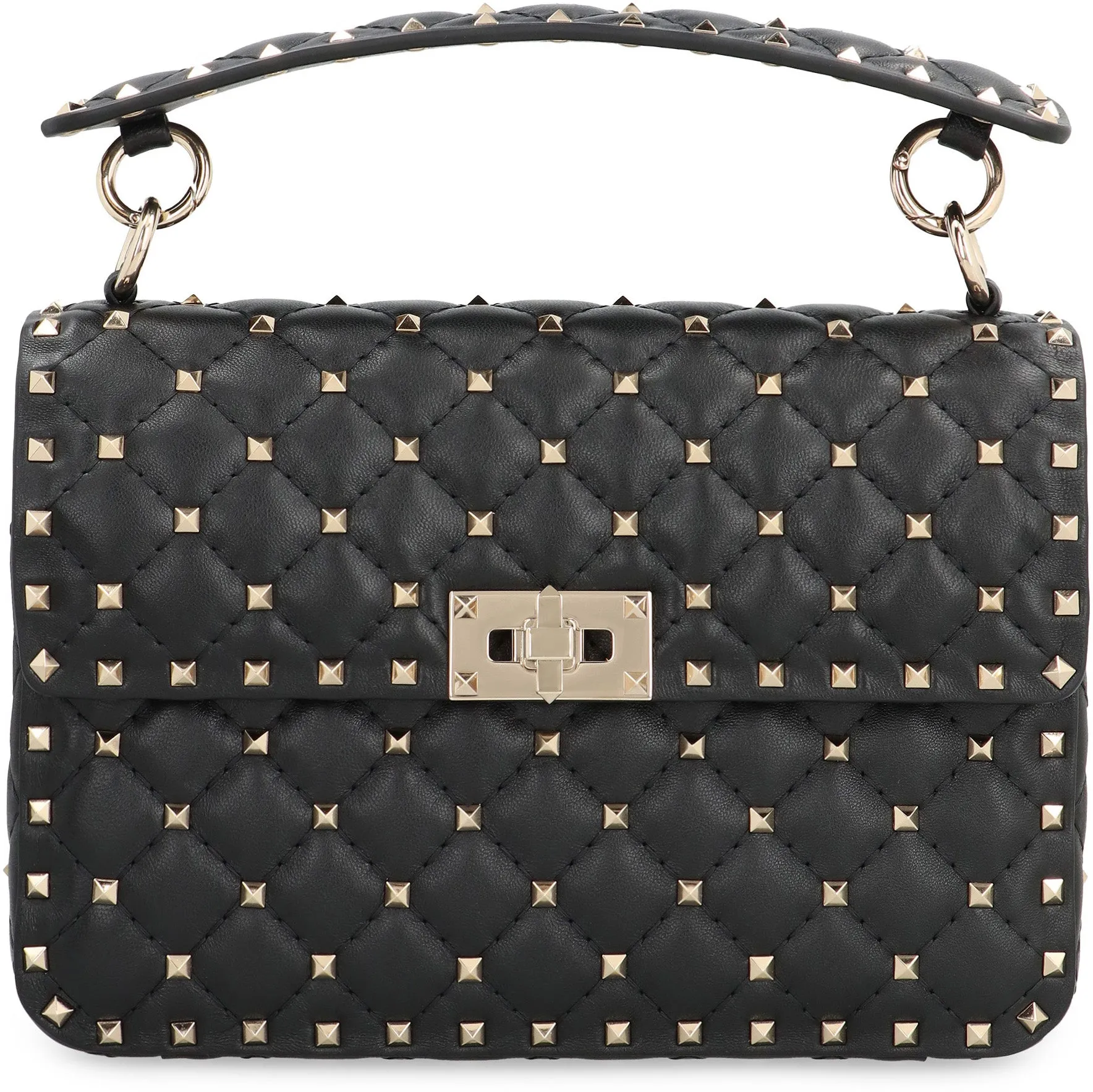 VALENTINO Mini Rockstud Spike Leather Handbag
