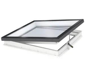 VELUX CVU 080080 S06Q SOLAR Powered Flat Glass Rooflight Package 80 x 80cm (Including CVU Double Glazed Base & ISU Flat Glass Top Cover)