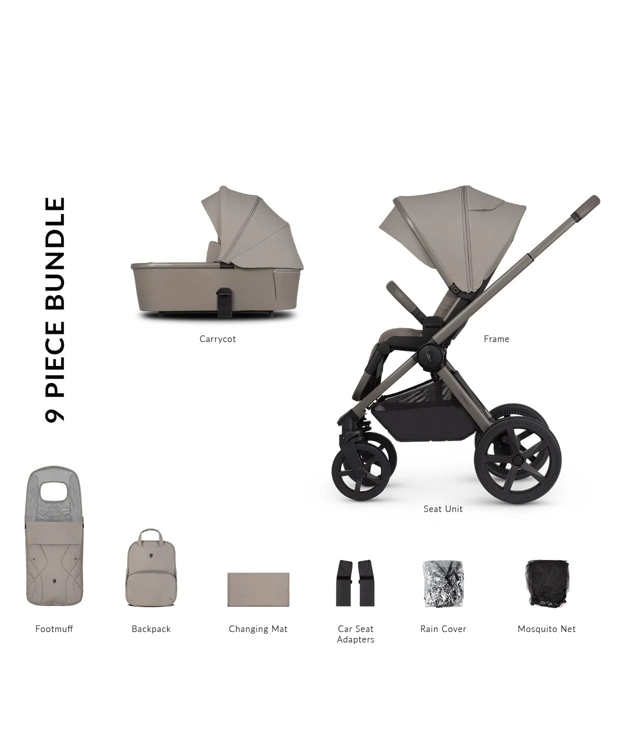 Venicci Upline 2, 2in1 Pushchair - Taupe