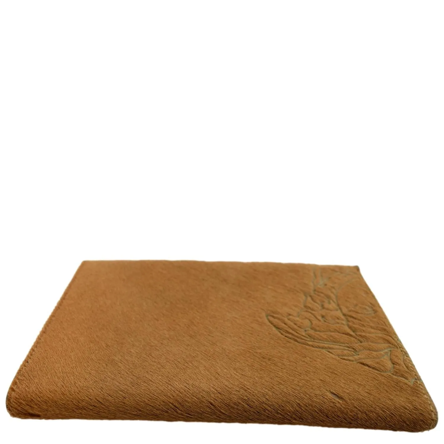 VERSACE Cowhide Leather Mens Wallet Brown