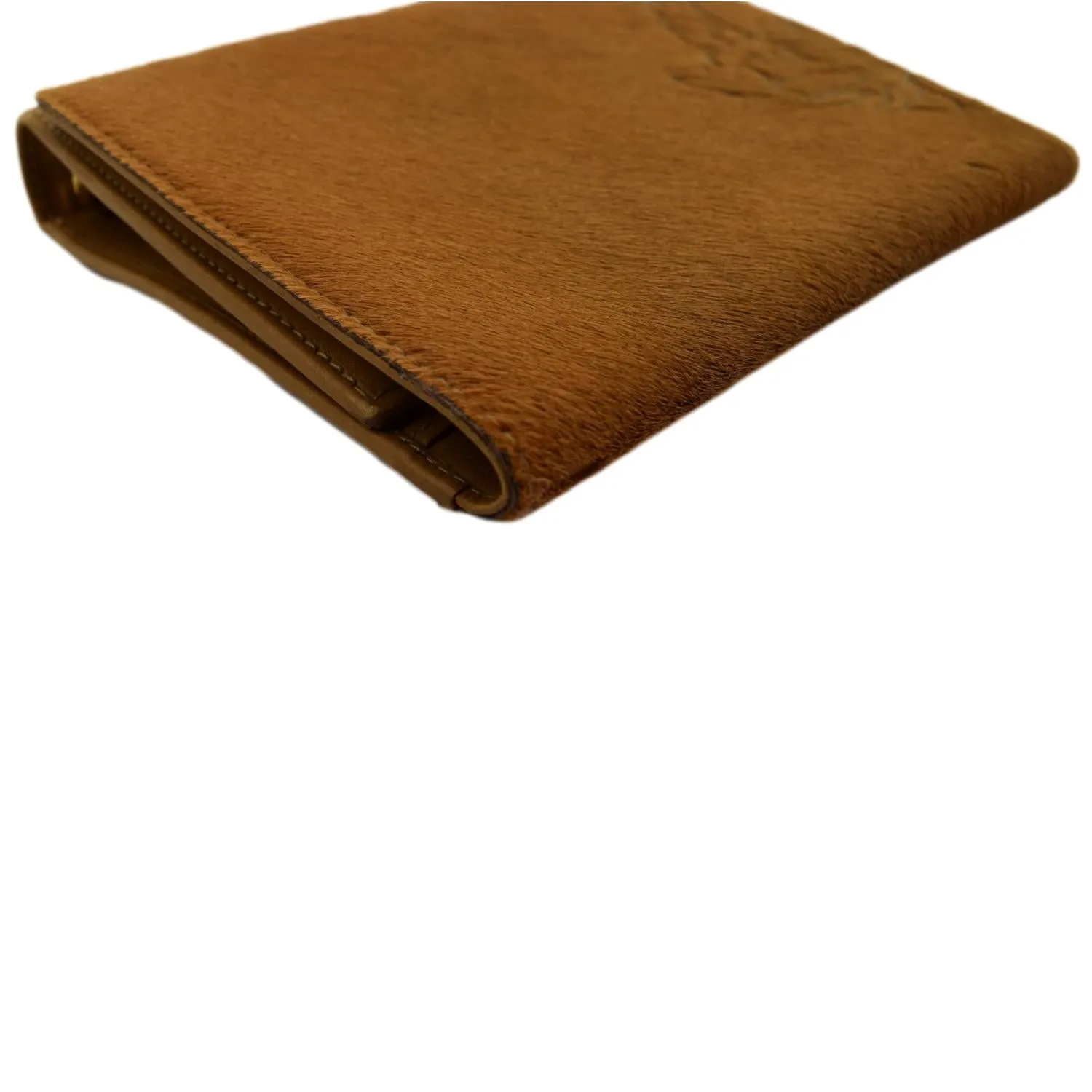 VERSACE Cowhide Leather Mens Wallet Brown