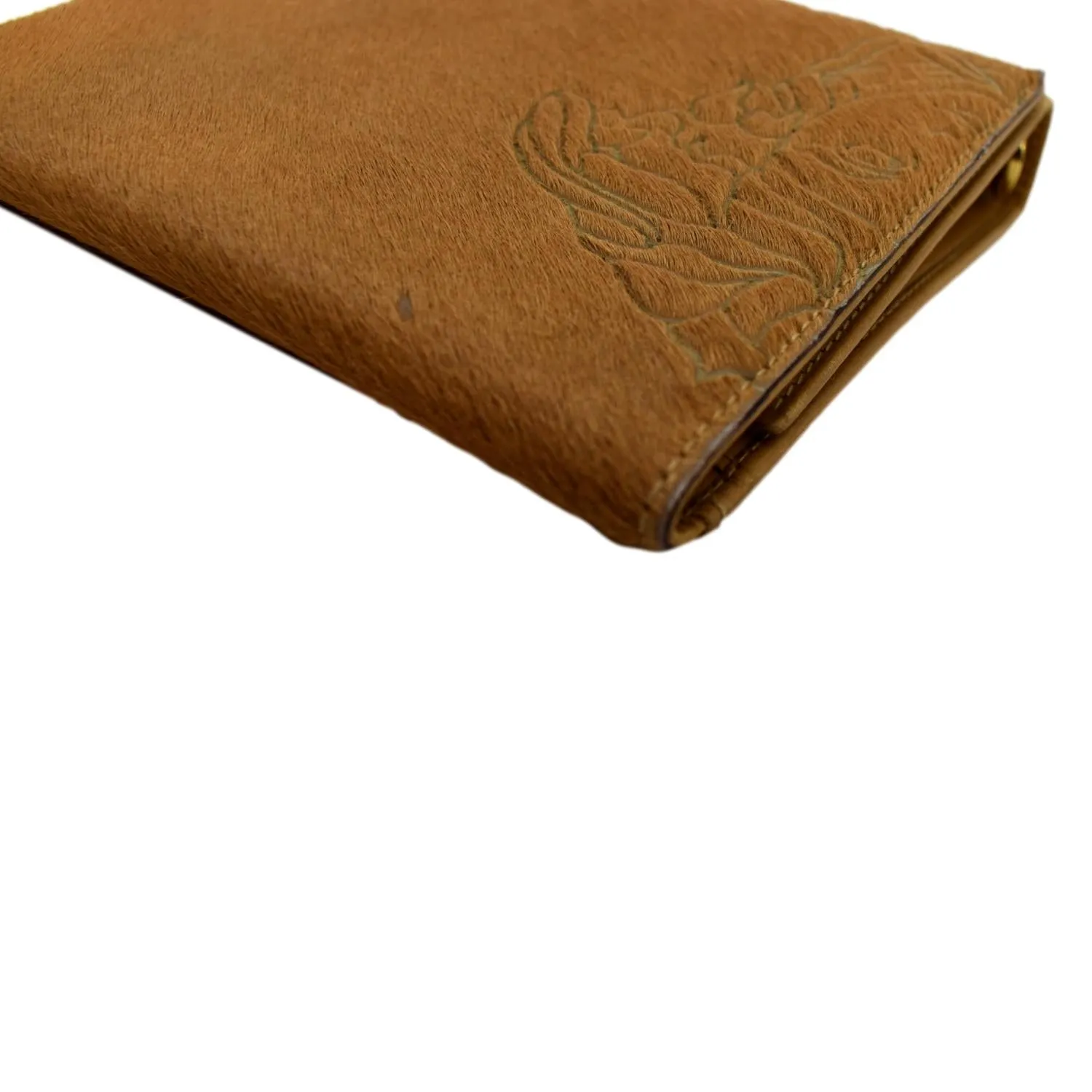 VERSACE Cowhide Leather Mens Wallet Brown
