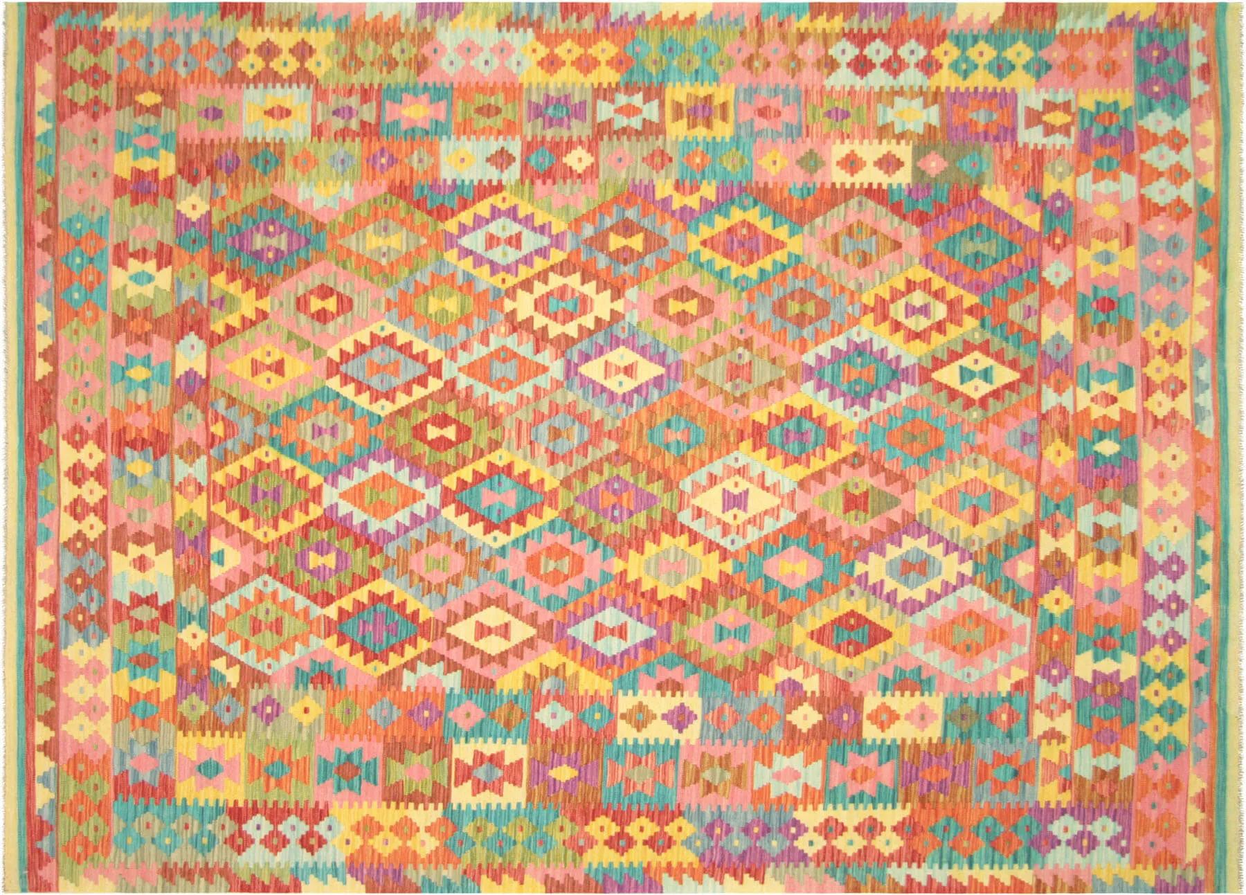 Vintage Afghan Maimana Kilim - 6'10" x 9'5"
