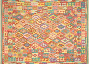 Vintage Afghan Maimana Kilim - 6'10" x 9'5"