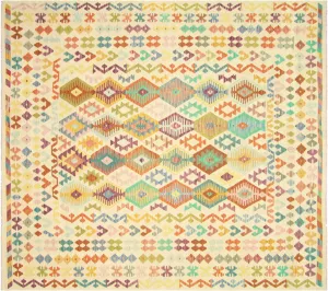 Vintage Afghan Maimana Kilim - 8'6" x 9'5"