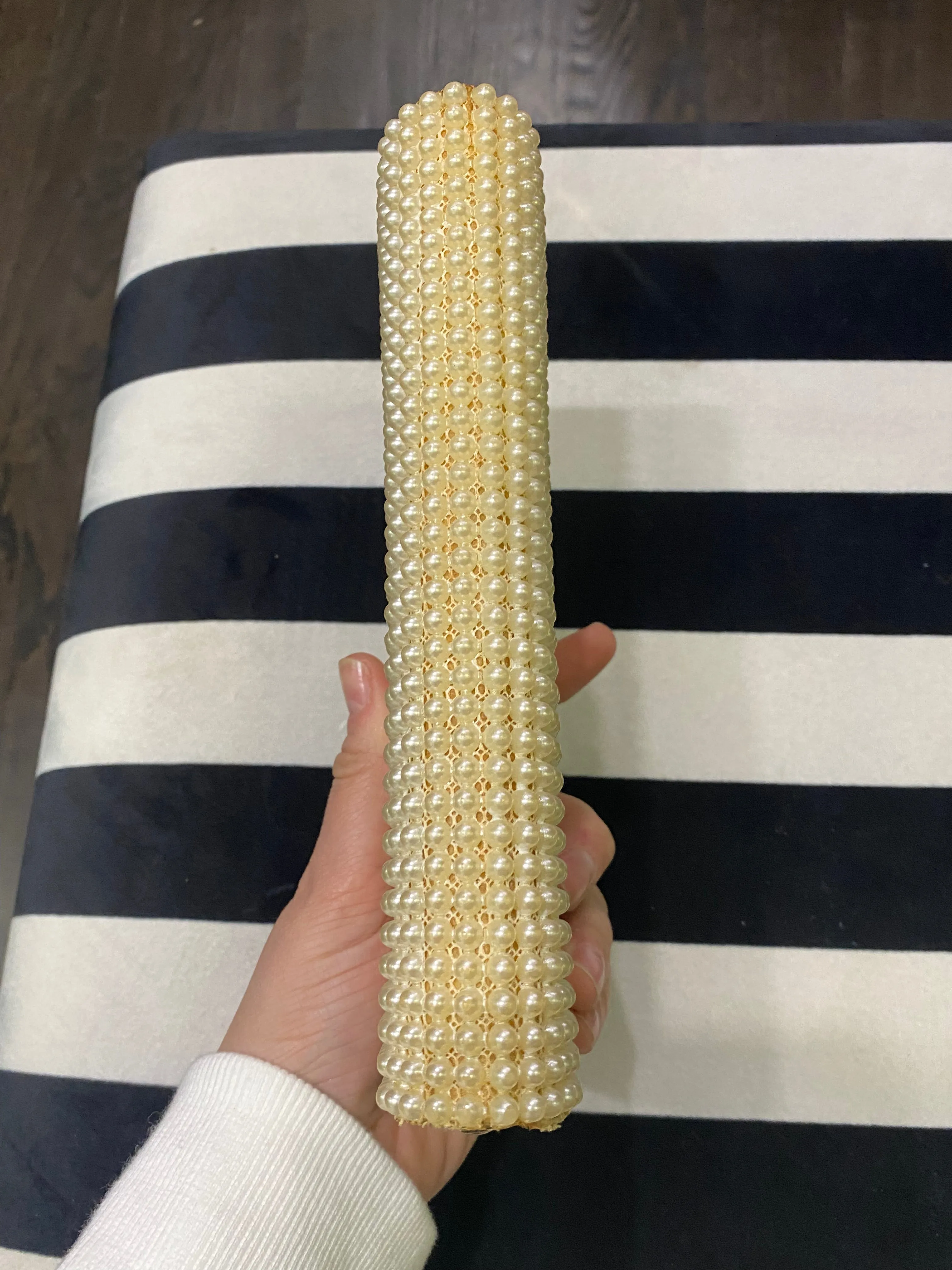 Vintage: Hard Rectangle Pearl Clutch