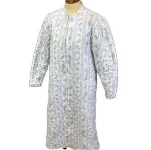Vintage Lanz of Salzburg Quilted Flannel Robe Size Large