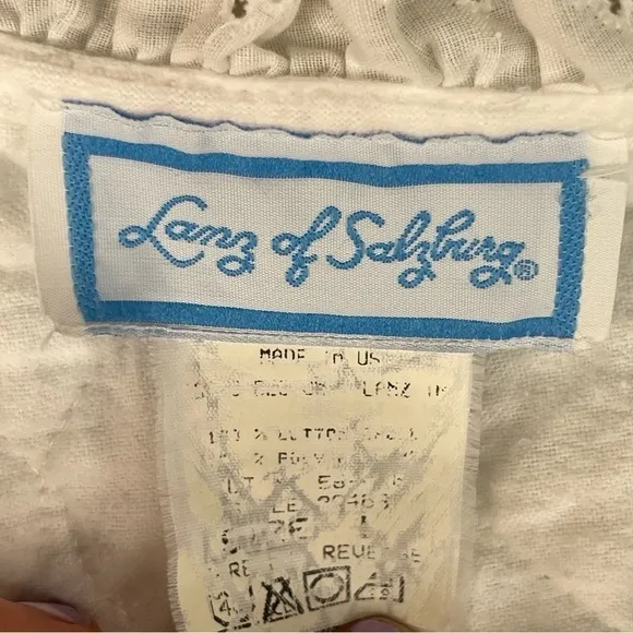 Vintage Lanz of Salzburg Quilted Flannel Robe Size Large