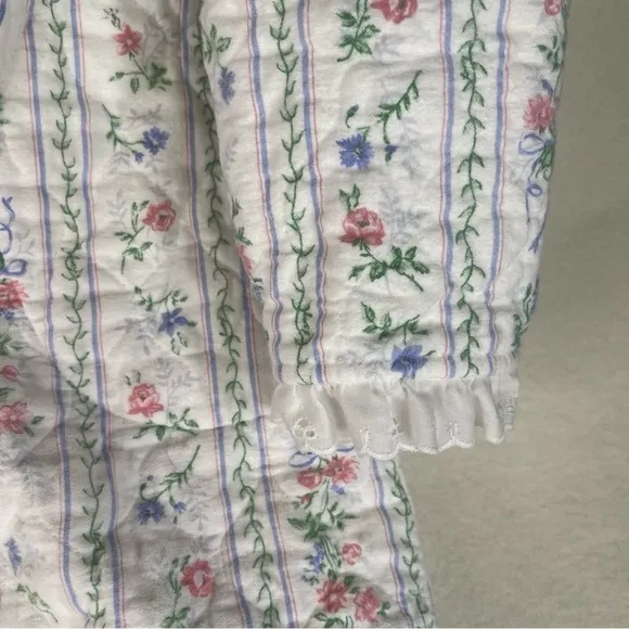 Vintage Lanz of Salzburg Quilted Flannel Robe Size Large