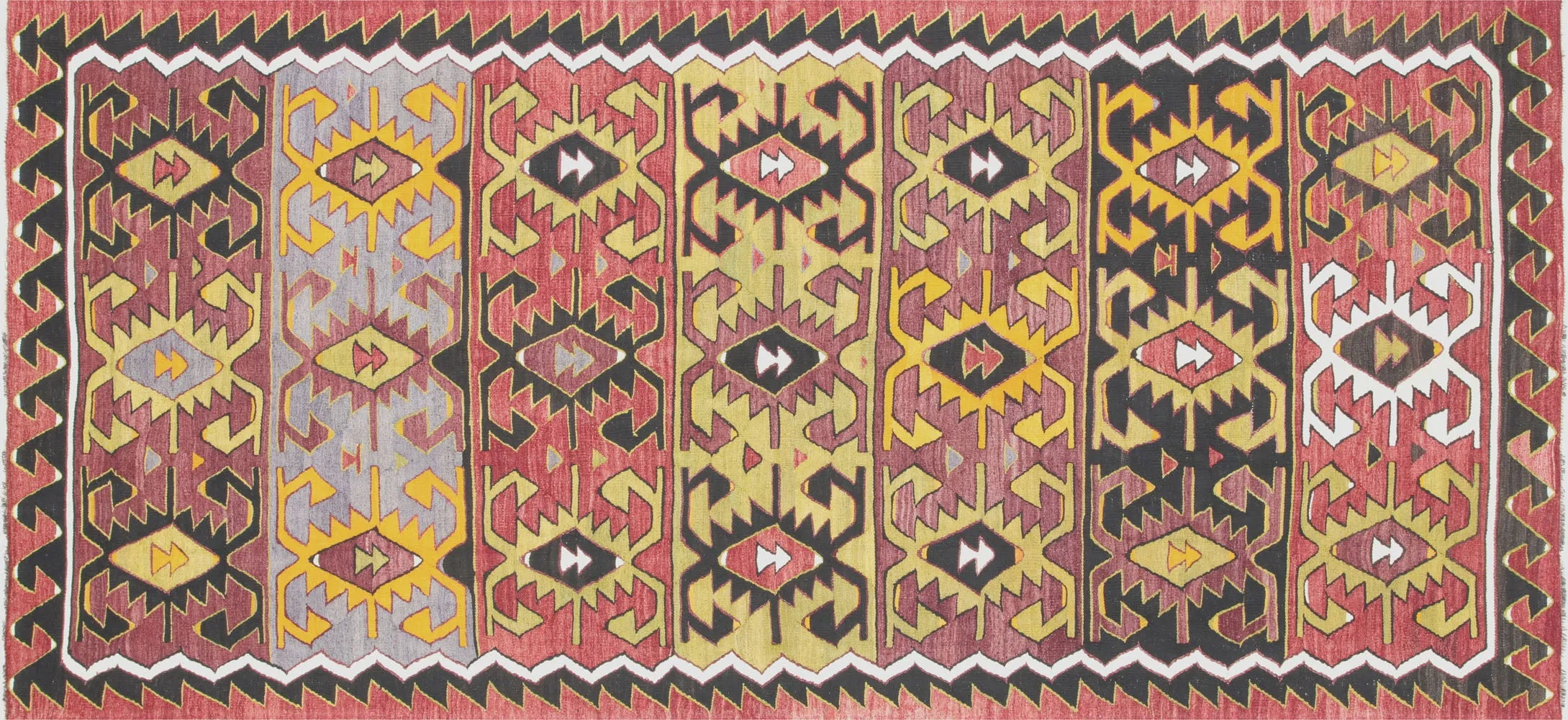 Vintage Turkish Kilim - 6'7" x 12'3"