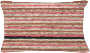 Vintage Turkish Rag Pillow - 12" x 20"