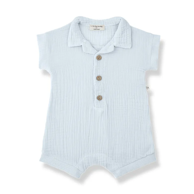 VITTORIO woven jumpsuit - misty-blue