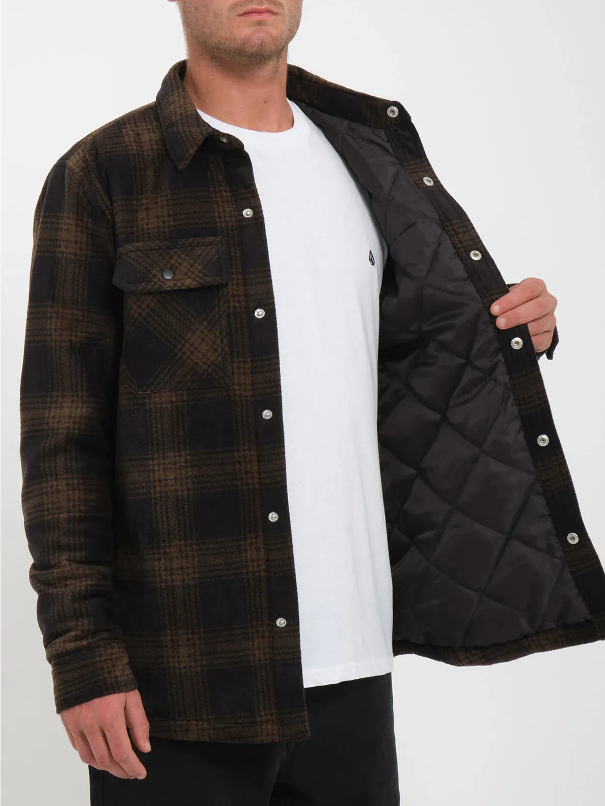 Volcom Bowered Fleece LS Shirt - Bison