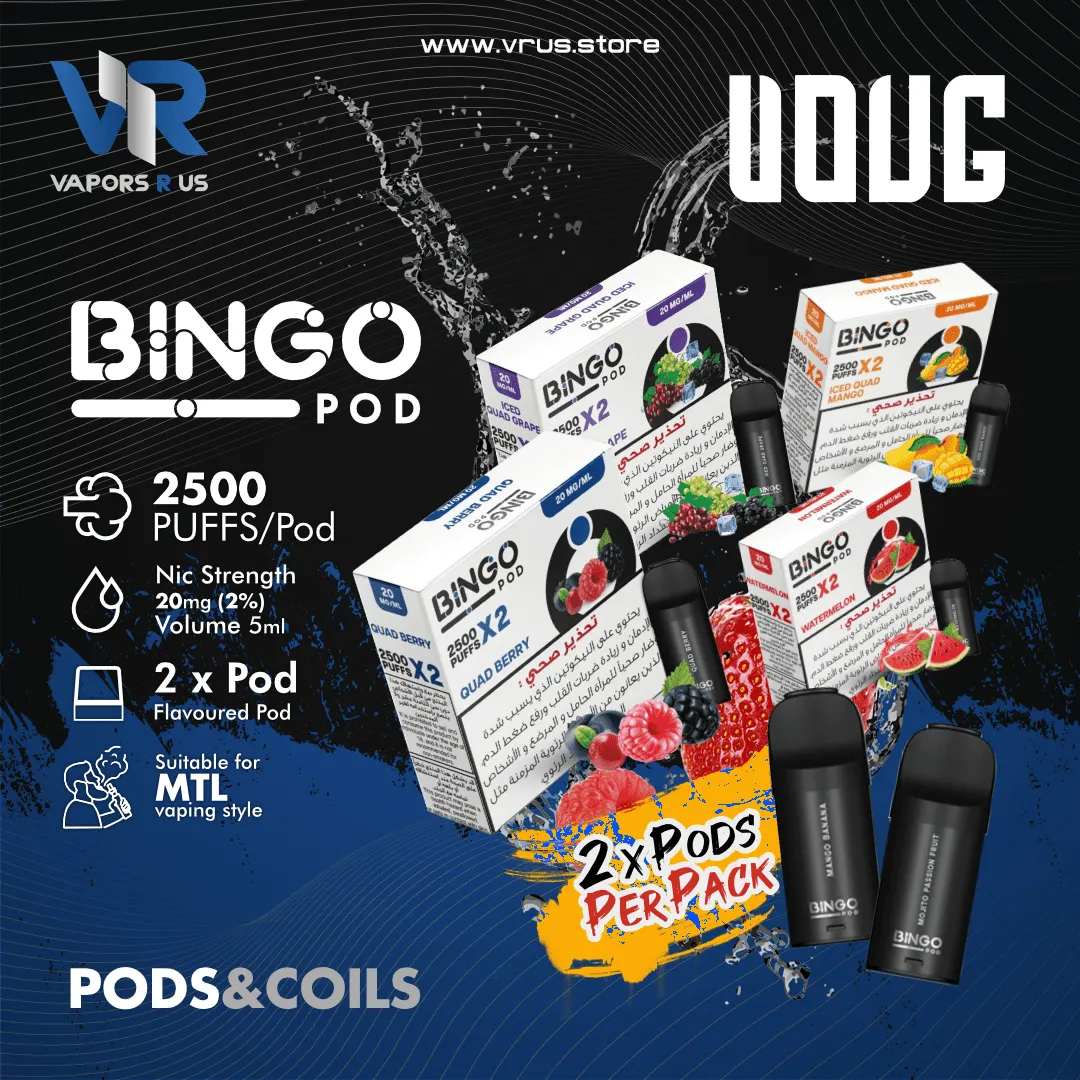VOUG - BINGO POD 2500 PUFFS - 20mg