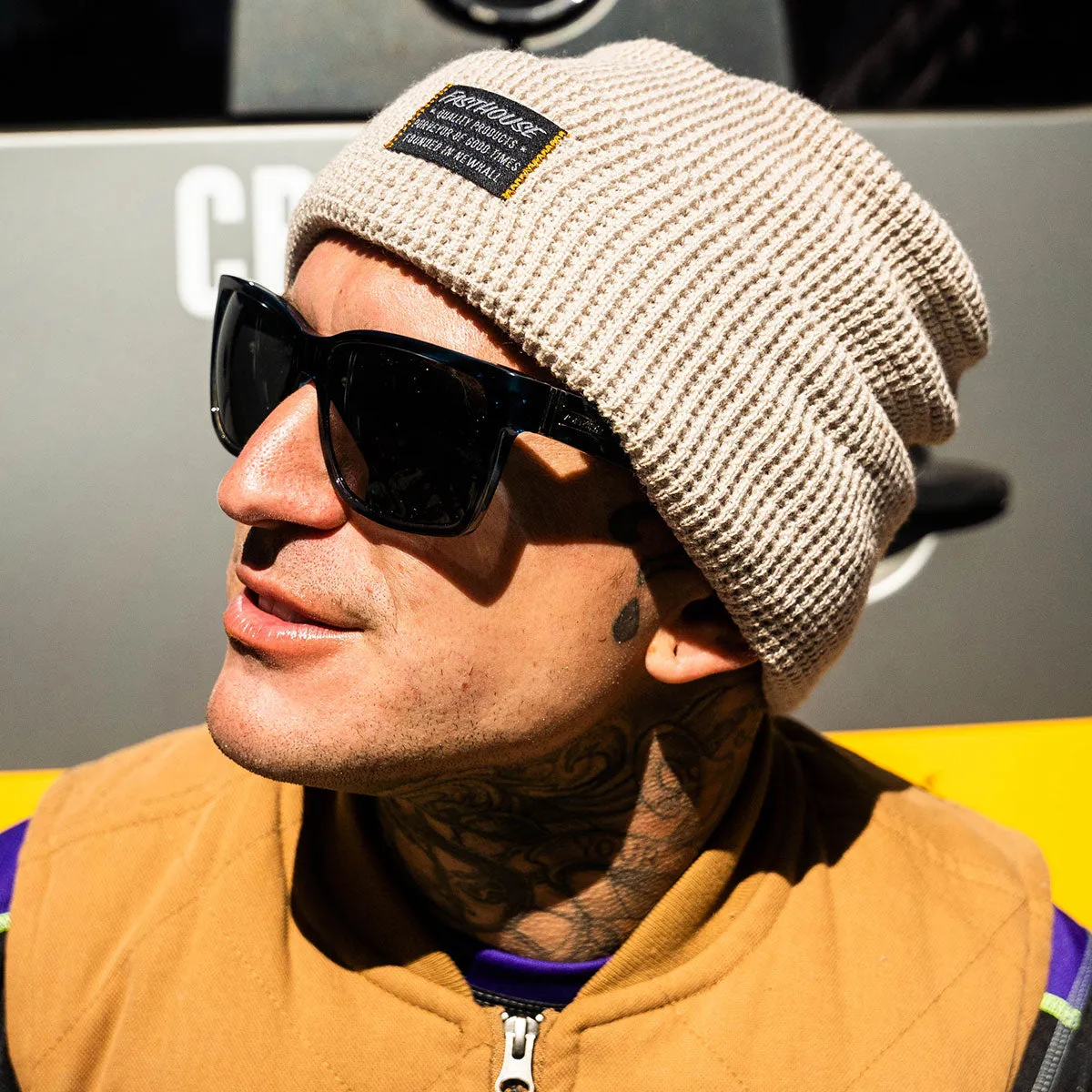 Waffle Beanie - Bone