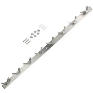 Wall Mounted Coat Rack, BOSINS Stainless Steel Coat Hooks, Hook Rack for Bedroom, Bathroom, Foyer, Hallway, Entryway, Kitchen (16 hooks) …