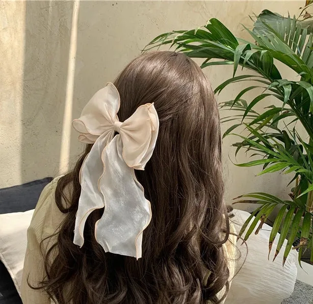 Wavy Chiffon Hair Bow