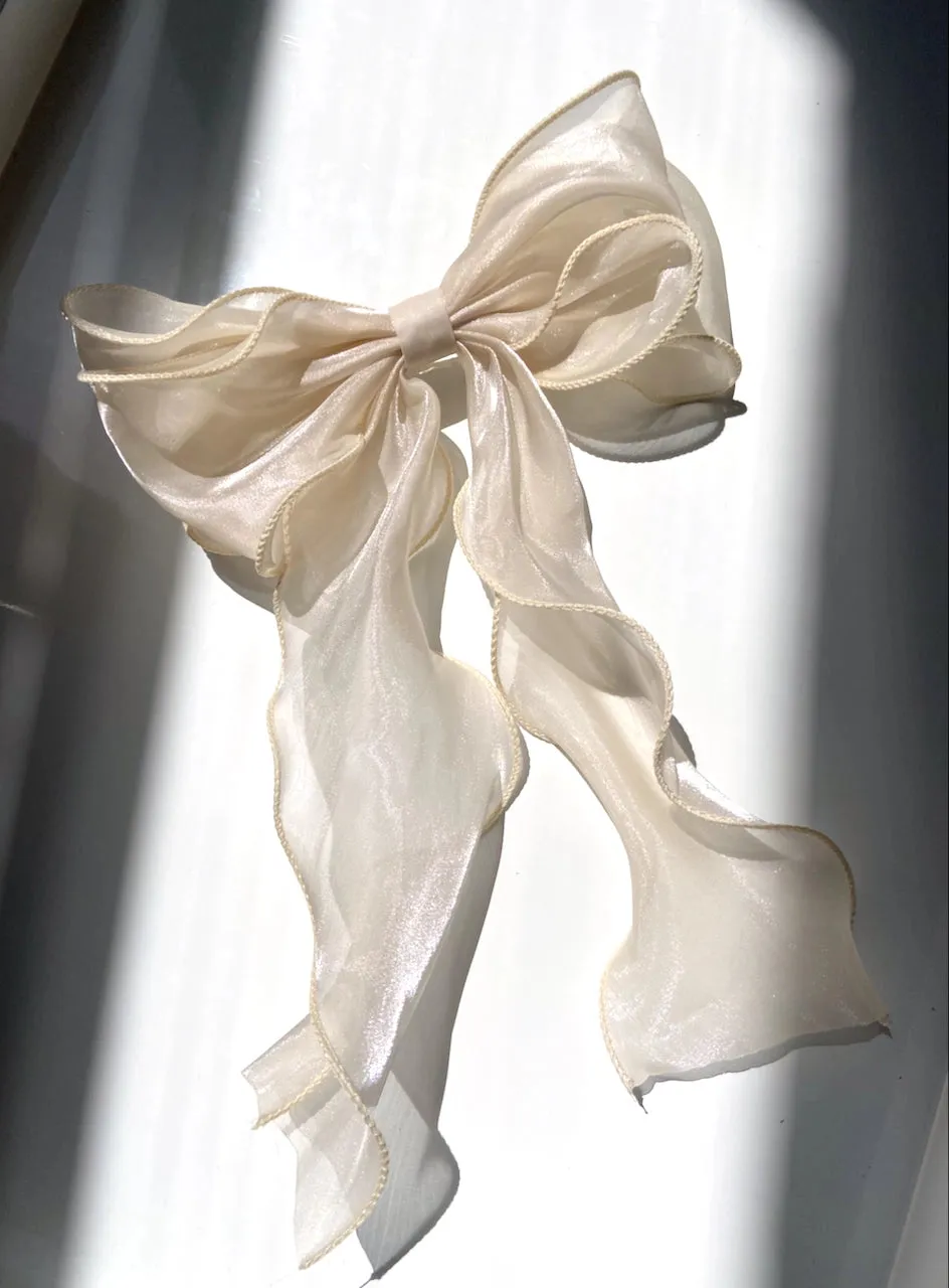 Wavy Chiffon Hair Bow