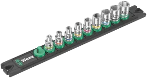 Wera Magnetic socket rail A 4 Zyklop socket set, 1/4" drive, 9 pieces