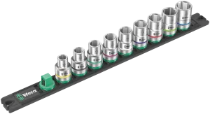 Wera Magnetic socket rail C 4 Zyklop socket set, 1/2" drive, 9 pieces