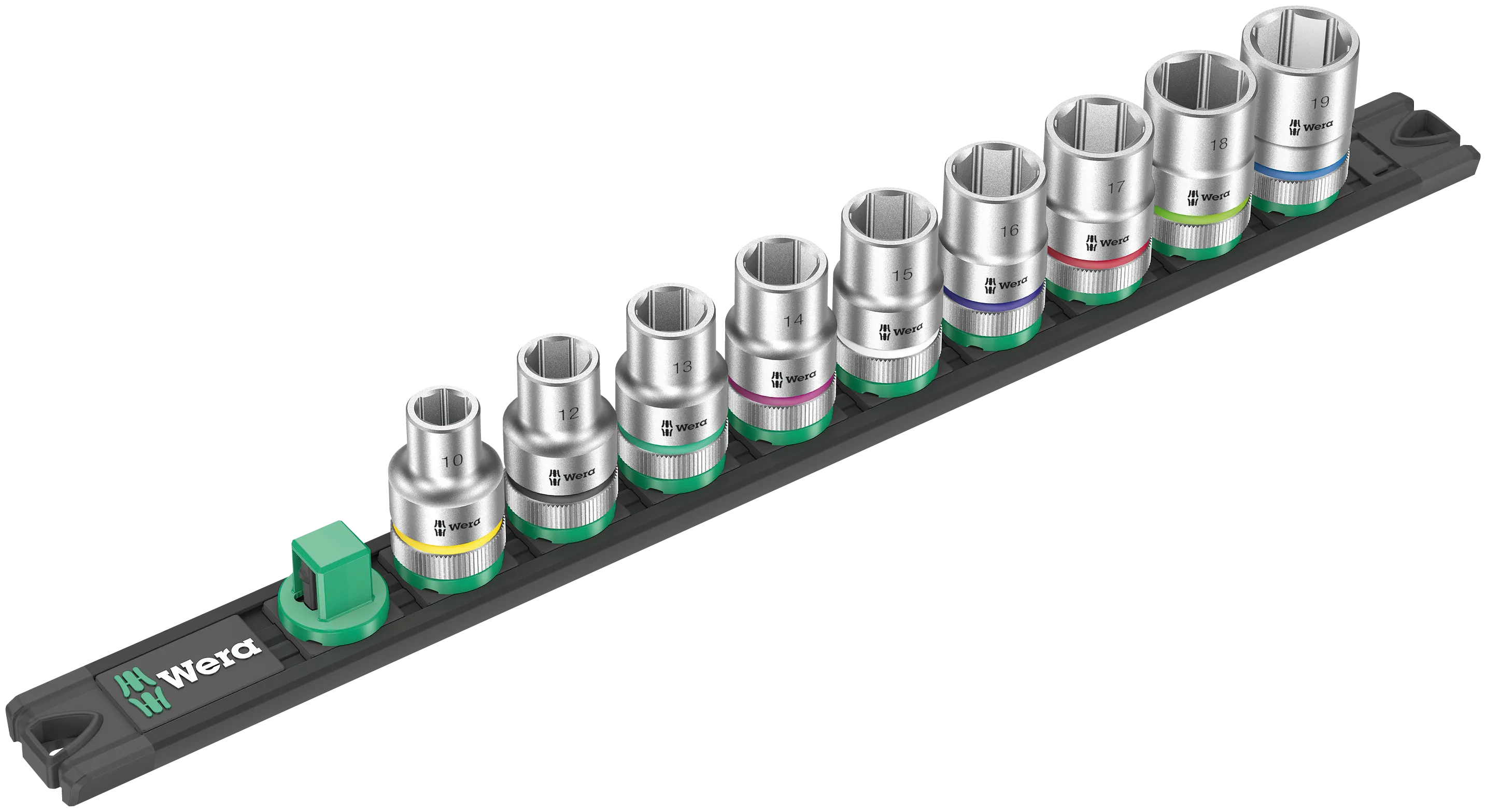 Wera Magnetic socket rail C 4 Zyklop socket set, 1/2" drive, 9 pieces