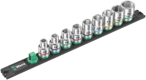 Wera Magnetic socket rail C Imperial 1 Zyklop socket set, 1/2" drive, imperial, 9 pieces