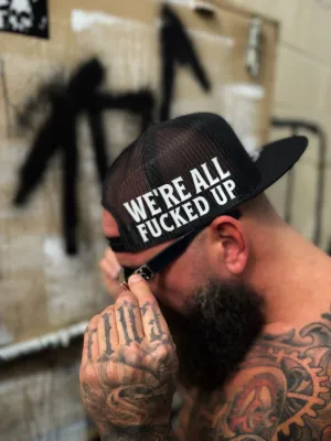 WE'RE ALL SIDE STYLE BLACK HAT