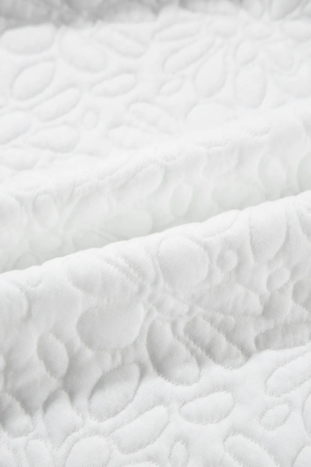 White Floral Quilted Jacket