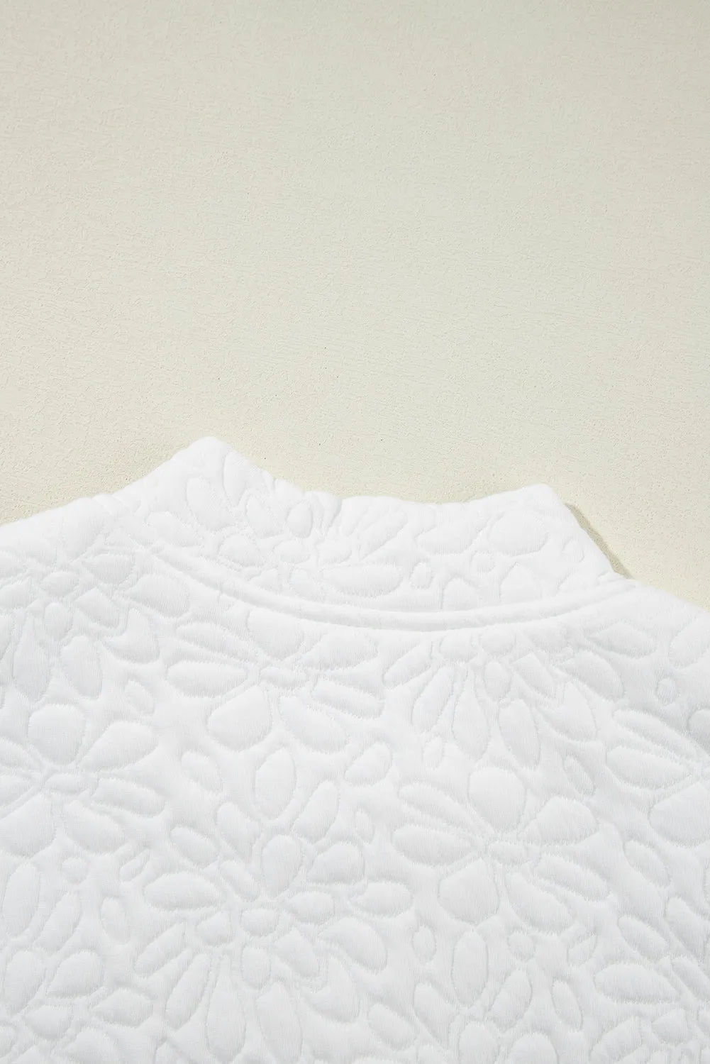 White Floral Quilted Jacket