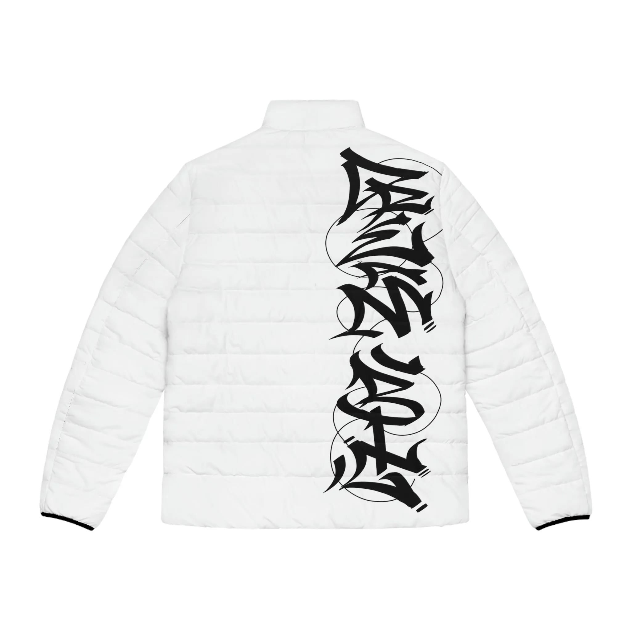 White Graffiti SPDB Men's Puffer