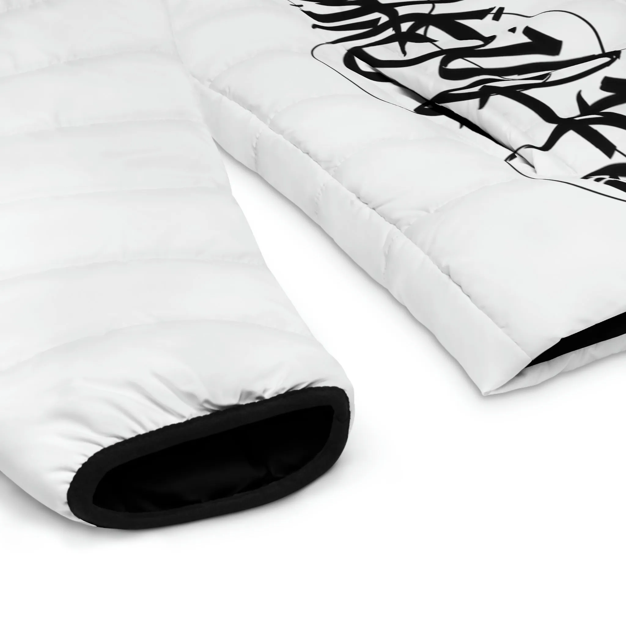 White Graffiti SPDB Men's Puffer