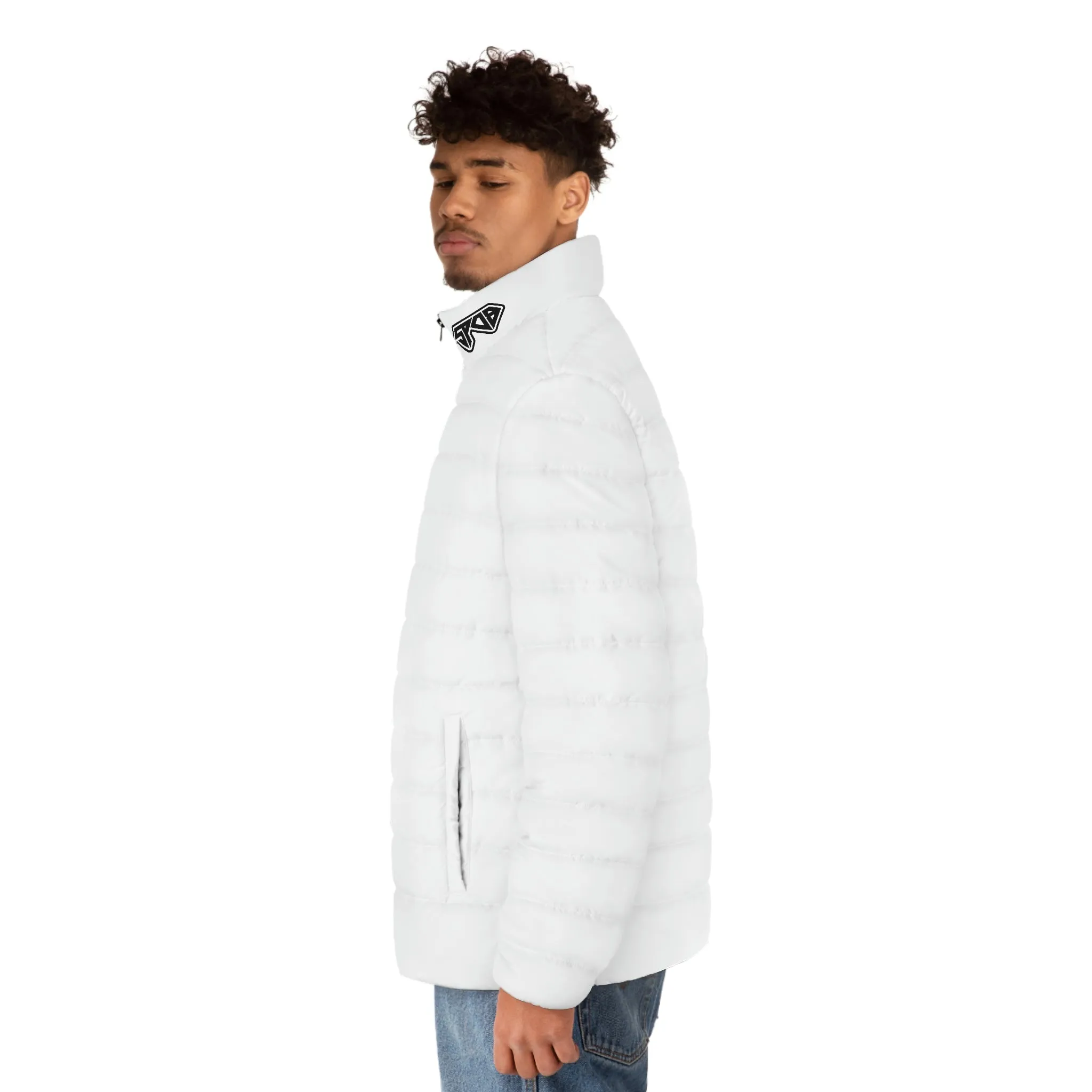 White Graffiti SPDB Men's Puffer