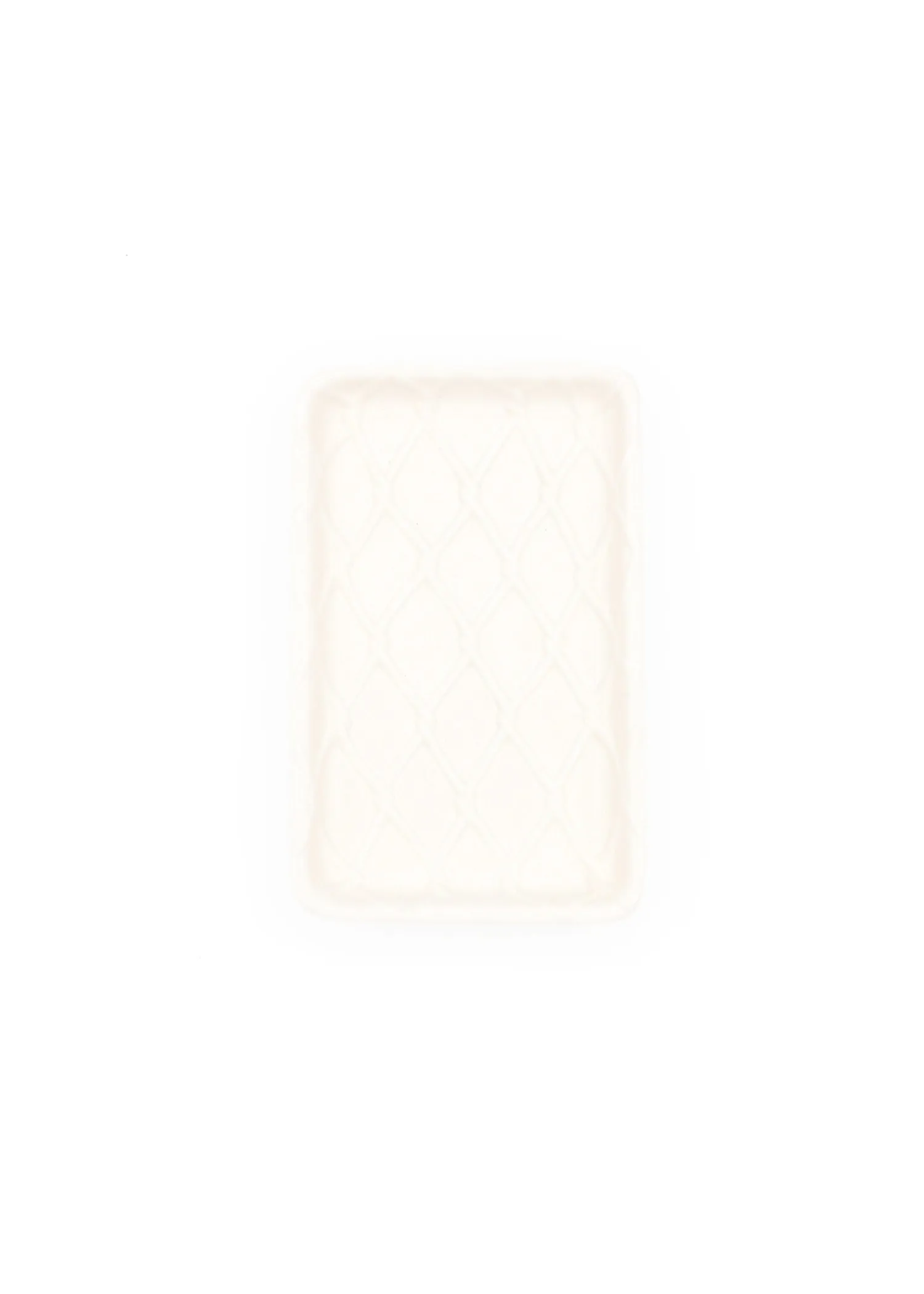 WHITE TEXTURED SOAP DISH
