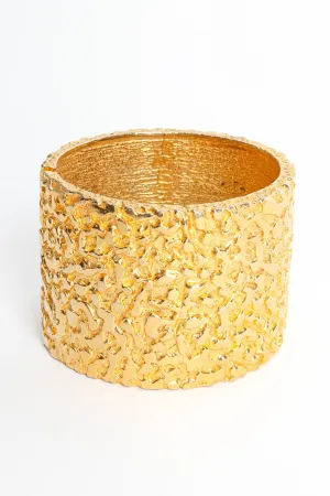 Wide Textured Bracelet