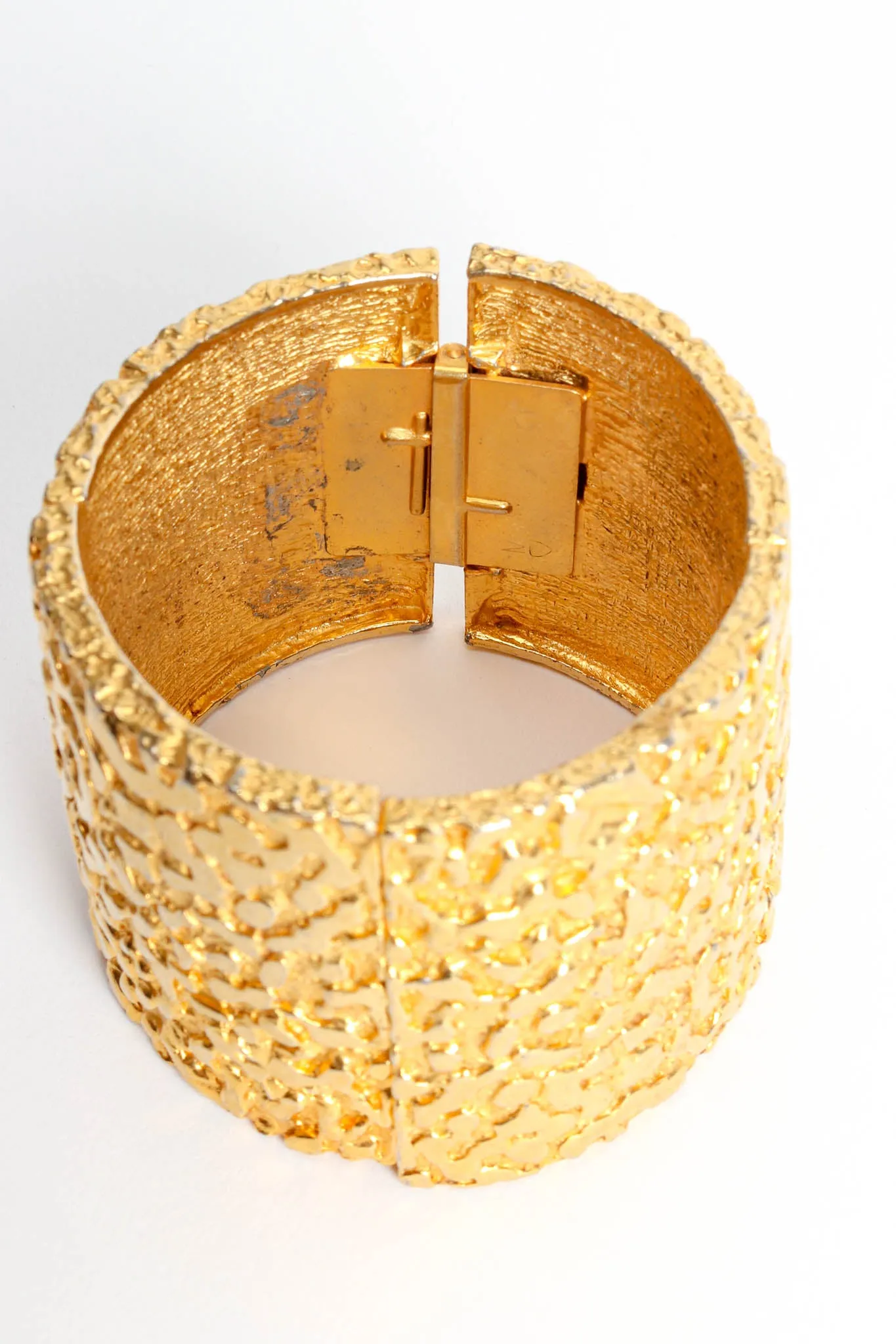 Wide Textured Bracelet