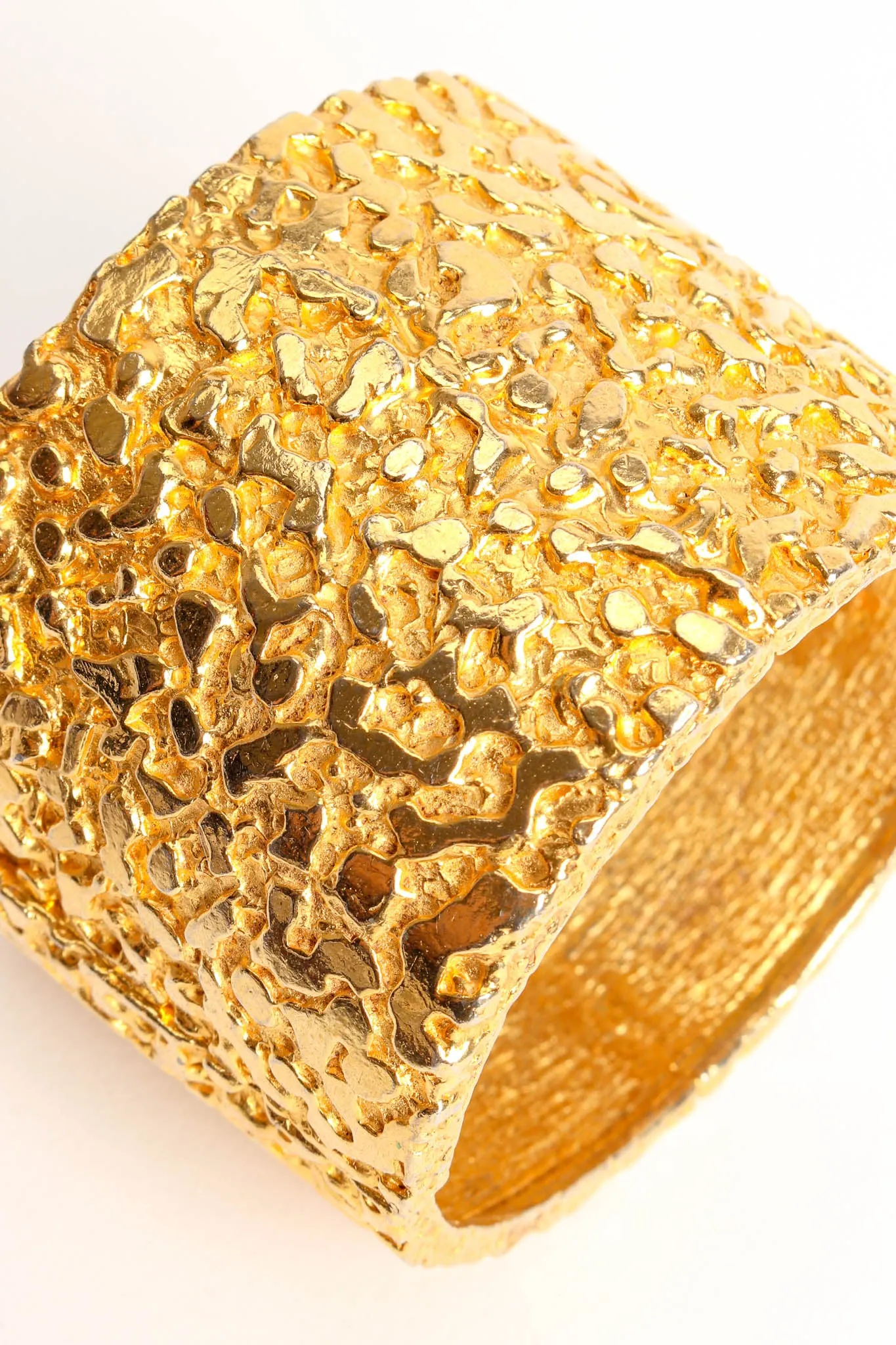 Wide Textured Bracelet