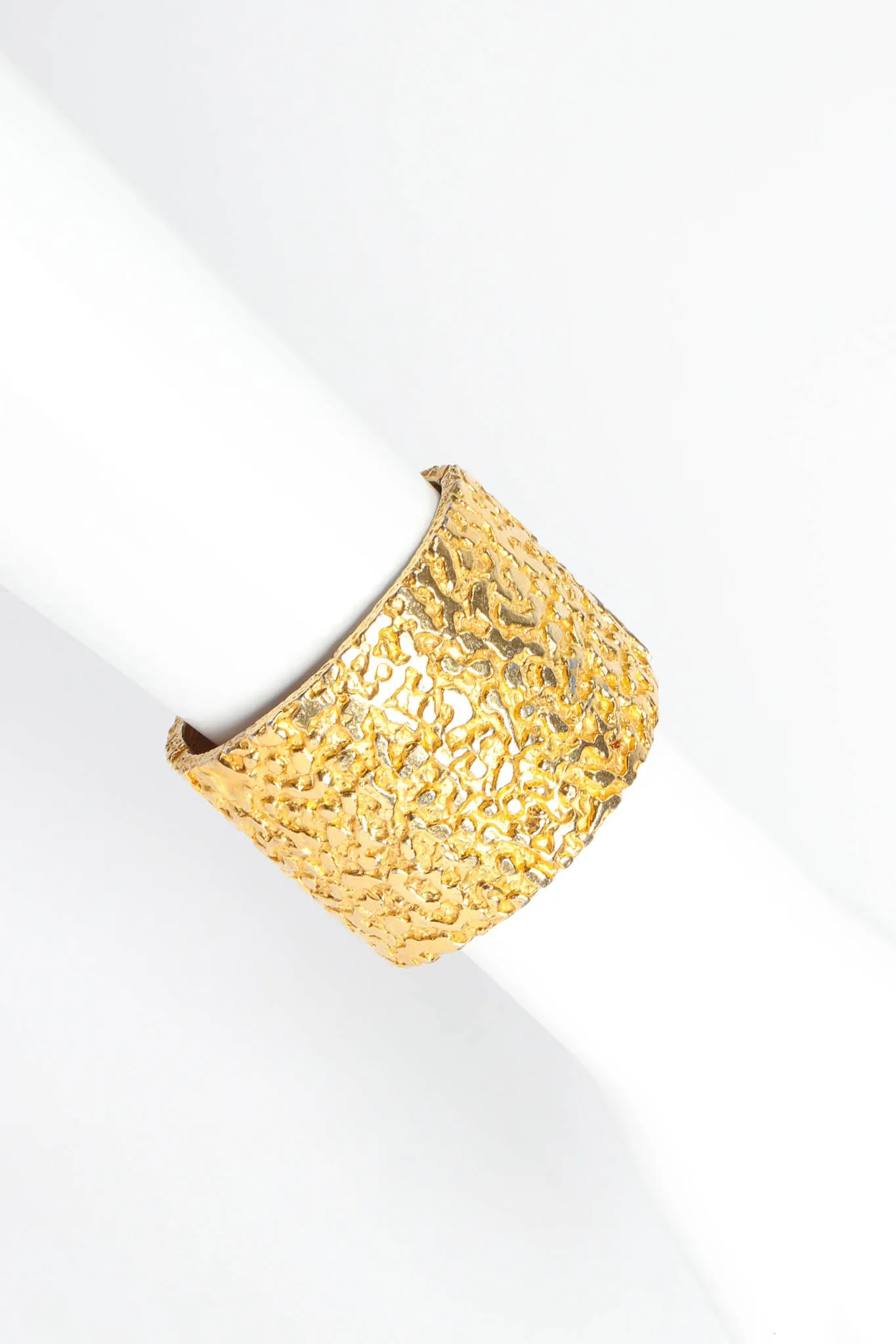 Wide Textured Bracelet