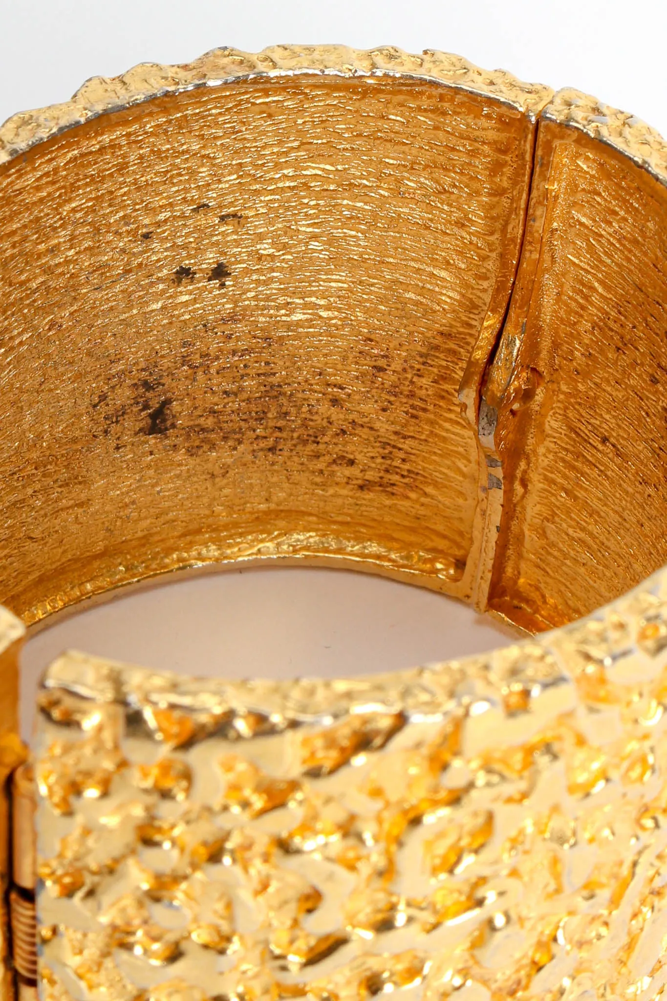 Wide Textured Bracelet