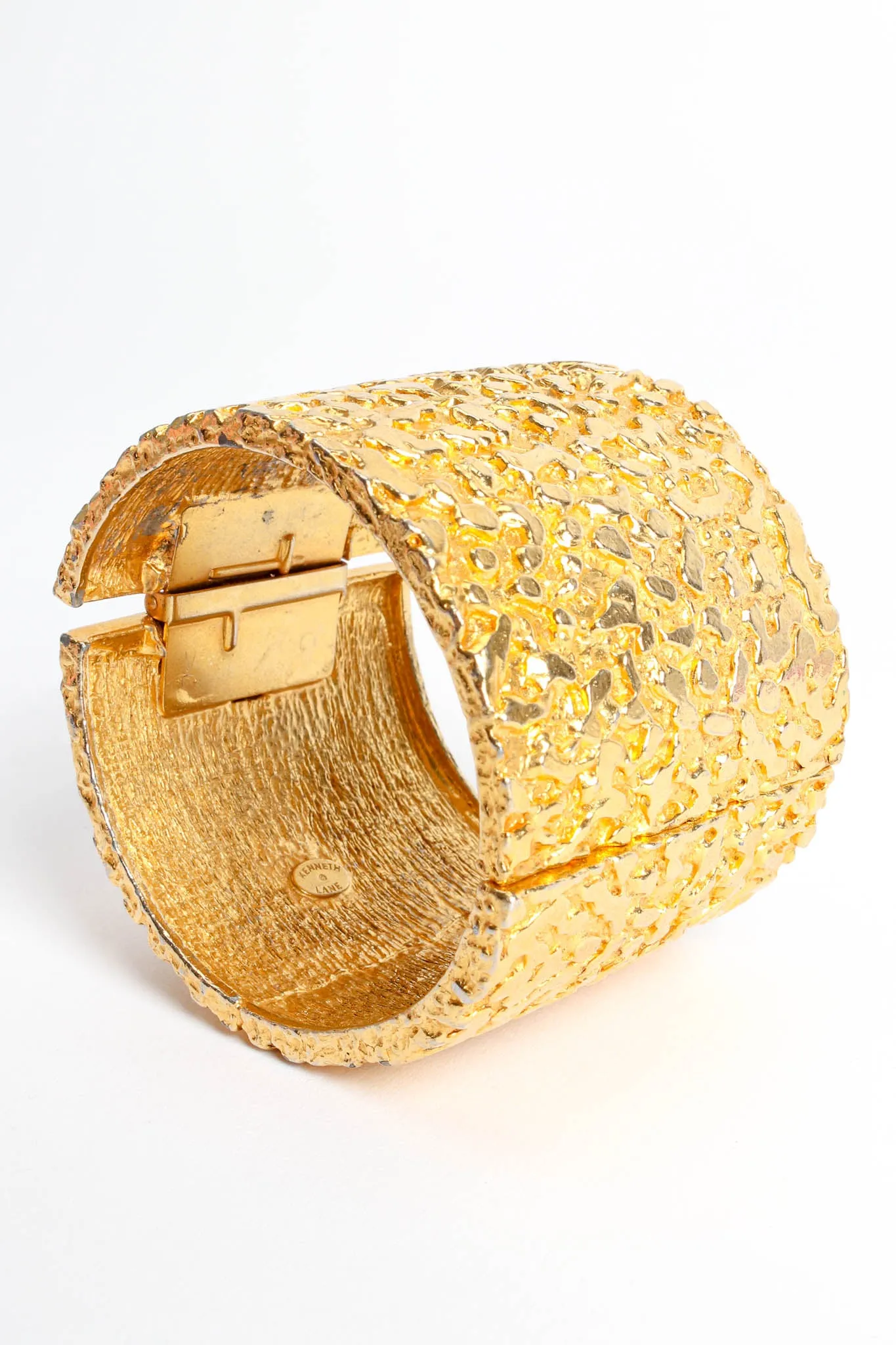 Wide Textured Bracelet