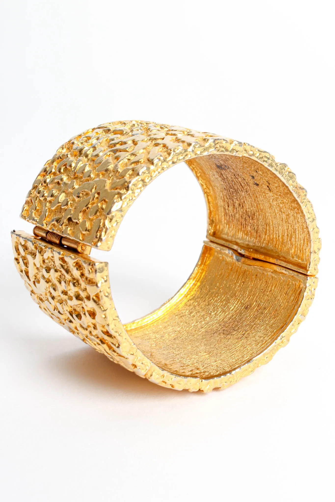 Wide Textured Bracelet