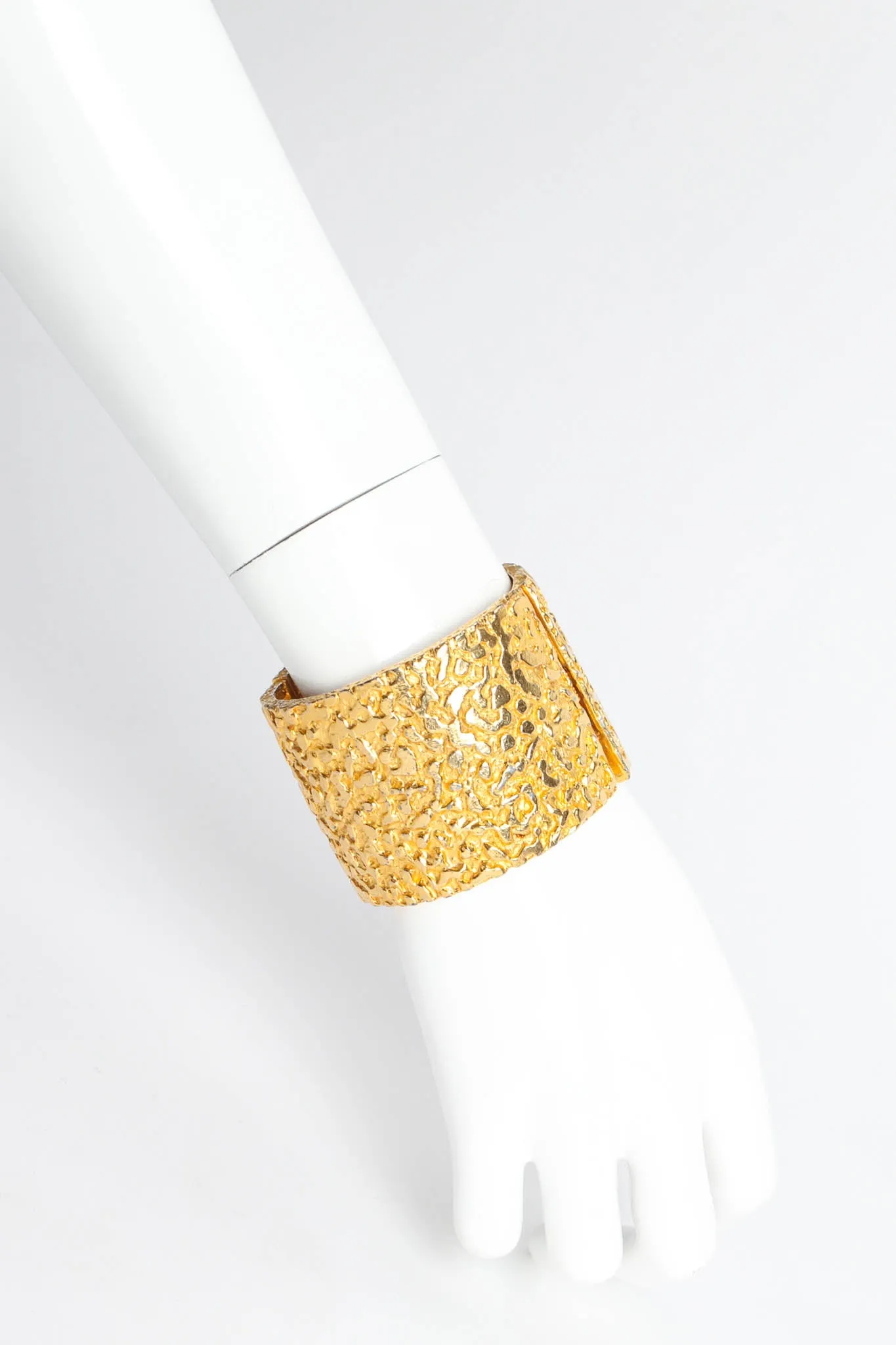 Wide Textured Bracelet