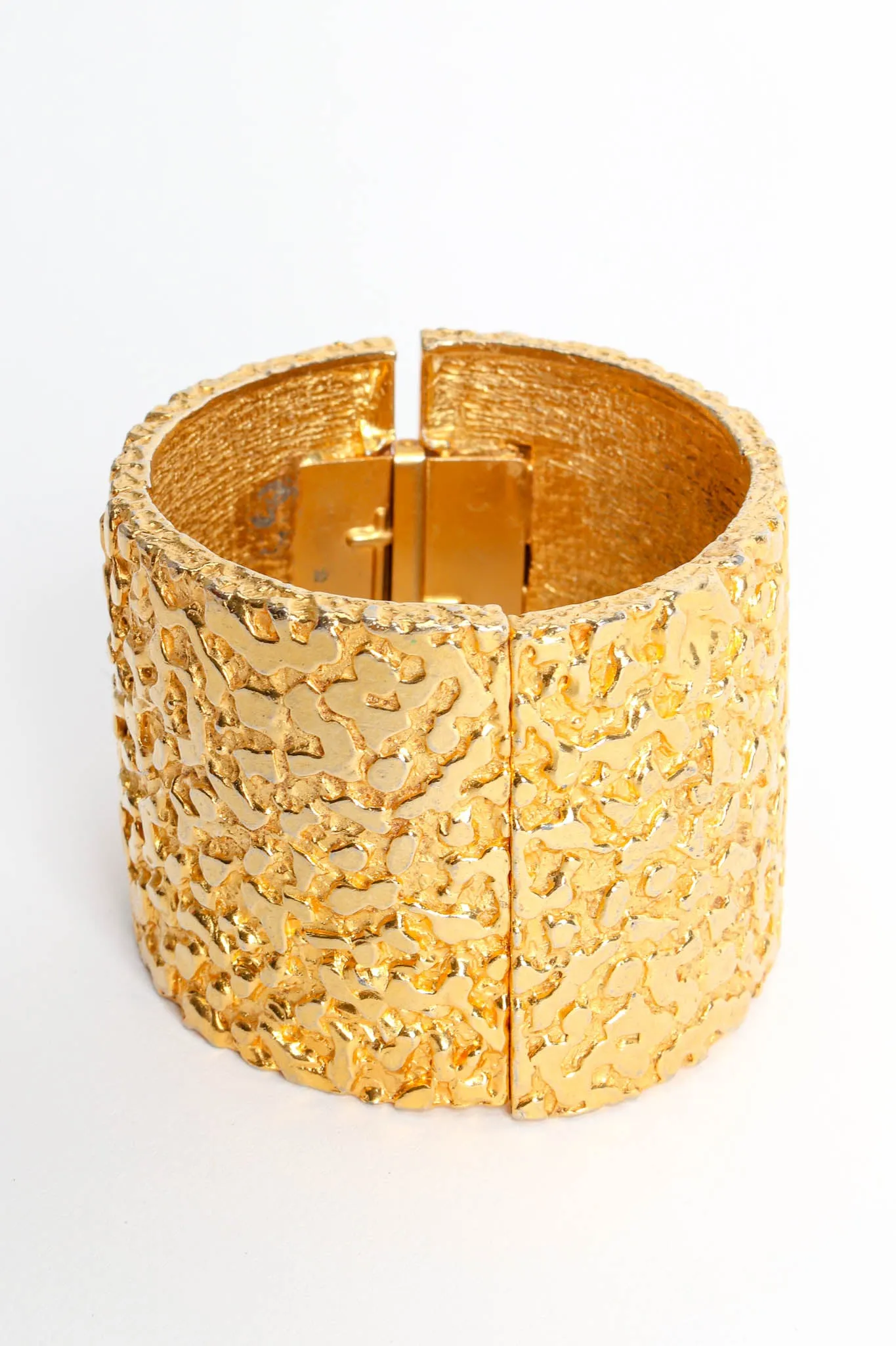 Wide Textured Bracelet