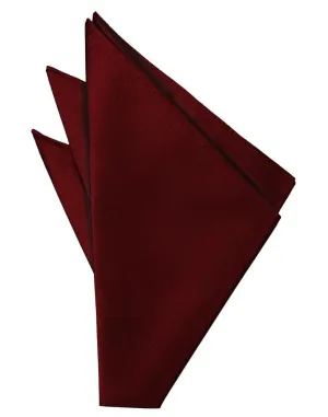 Wine Solid Twill Pocket Square
