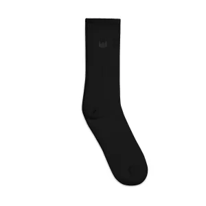 WOLFPACK UNLTD EMBROIDERED SOCKS | BLACK LOGO