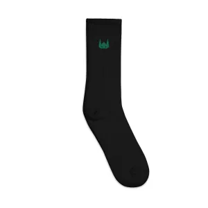 WOLFPACK UNLTD EMBROIDERED SOCKS | FOREST GREEN LOGO